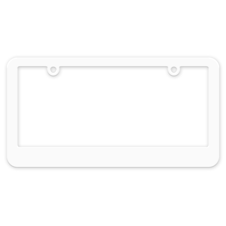 Blank Thin Top Thick Bottom White Plastic Frame