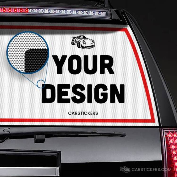 Perforated Car Window Decal