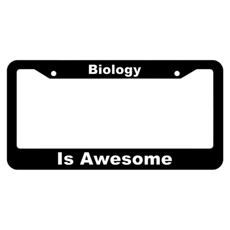 Biology is Awesome License Plate Frame