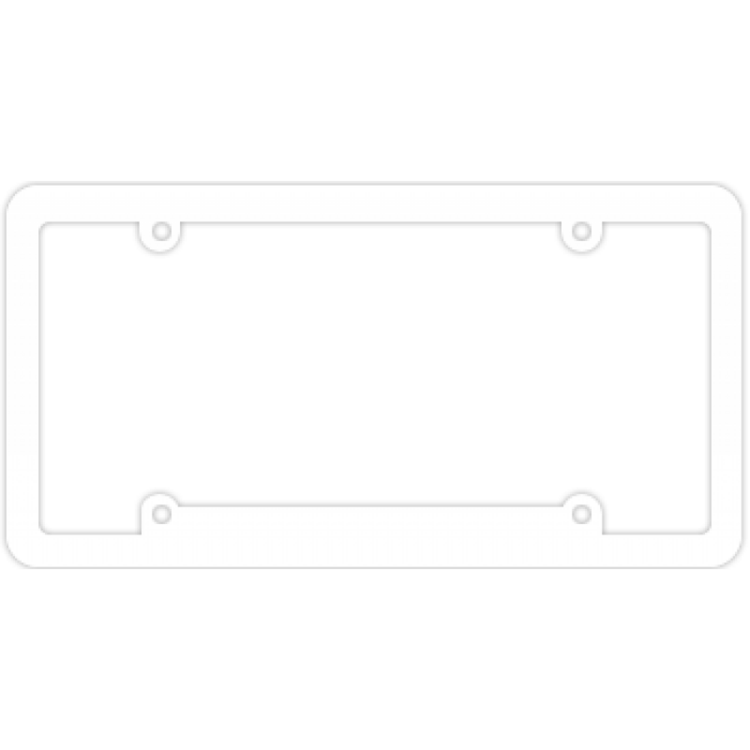 Blank Thin Base White Plastic Frame