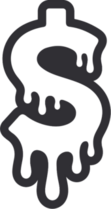 Dripping Dollar Sign Sticker