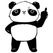 Middle Finger Panda Bear Sticker